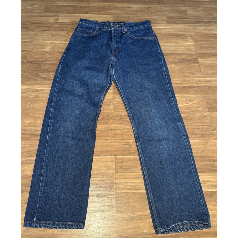 Levis 505 Jeans 90s Made in USA Blue Denim Straight Leg 31x30 00505-0217
